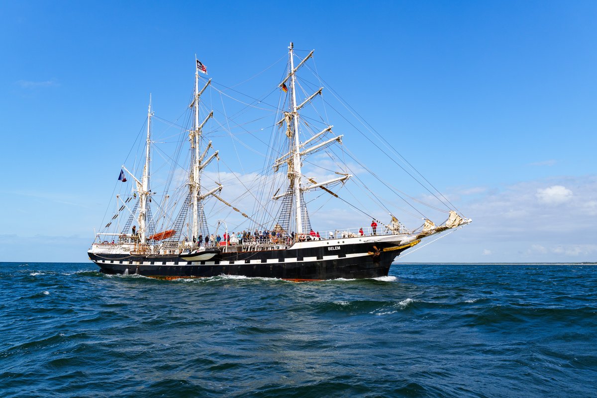 Das Segelschulschiff BELEM steuert Rostock an zur Hanse Sail 2025