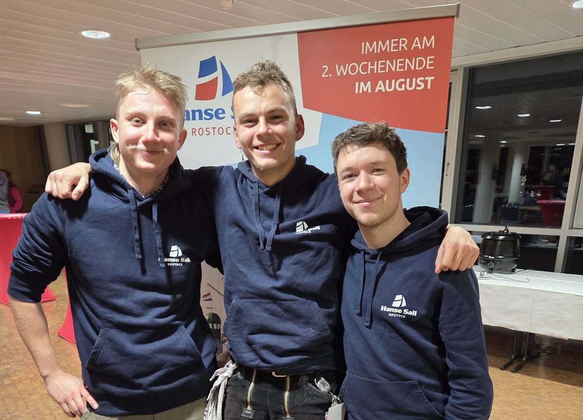 Bjarne Uhthoff, Piet Baumann und Lukas Schultheis sind begeistert von Baltic Friendship